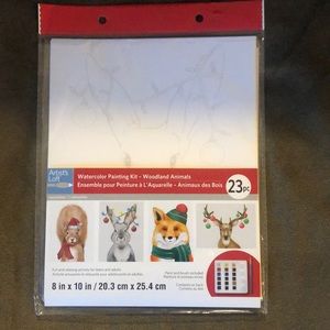 Watercolor Painting Kit of woodland animals